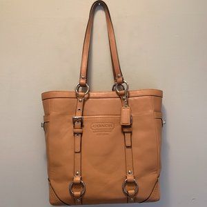 Camel Coach Leather Lunch Tote - NWT
